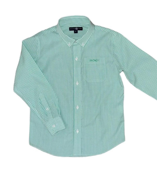 Seagrass Green Gingham Button Down