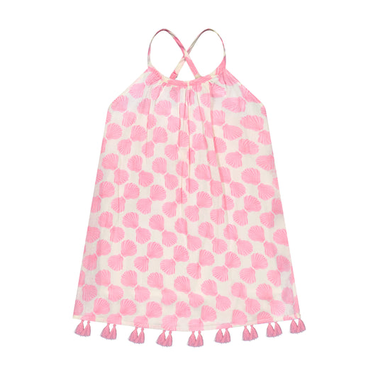 Mini Chantal Girl's Sundress Shell Beach Pink