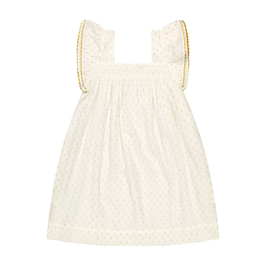 Mini  Sandrine  Women's Dress Gold Dobby