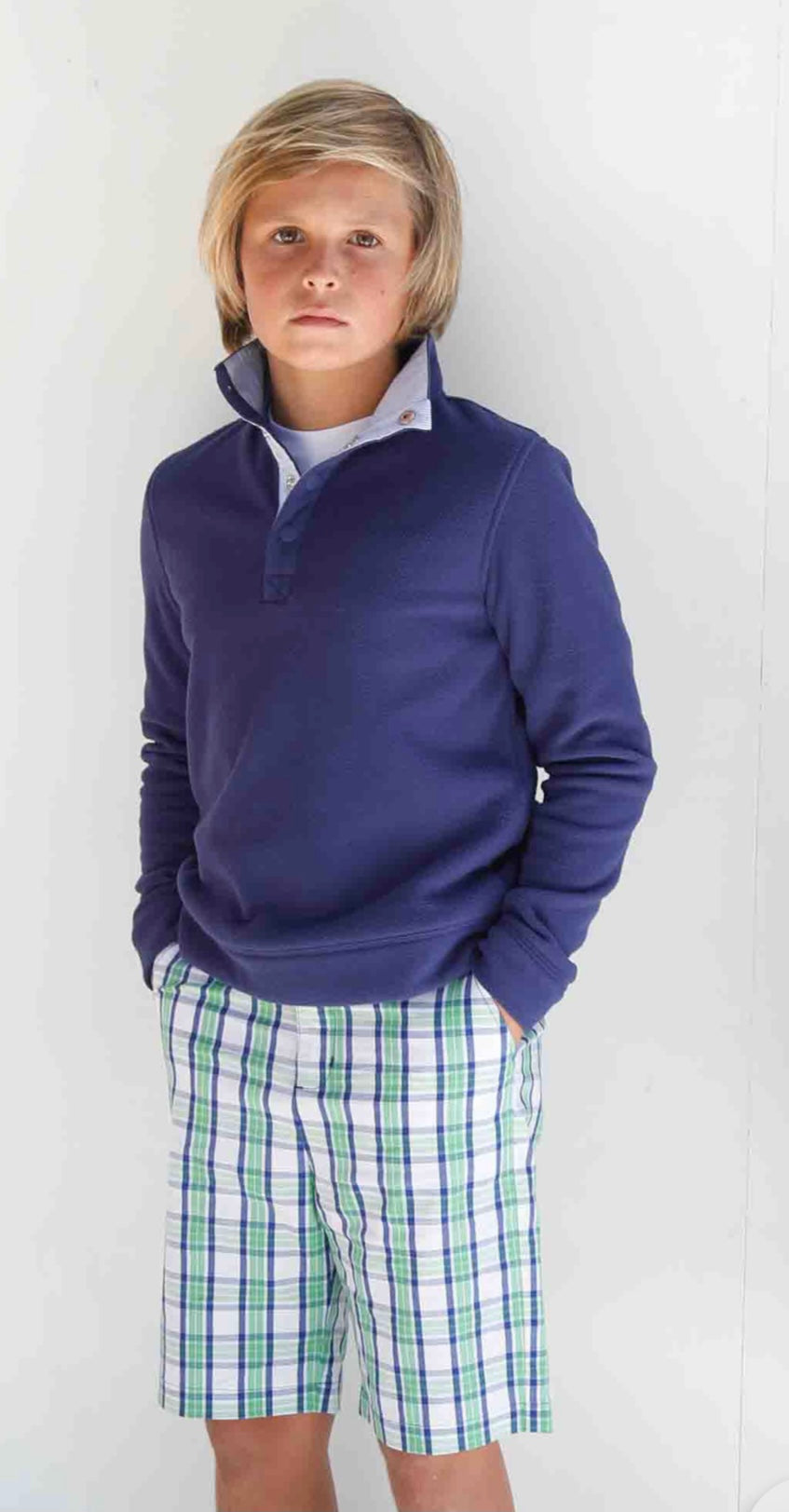 Summit Plaid Stretch Poplin Hudson Shorts