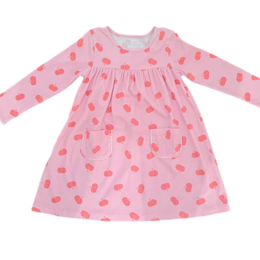 Lennon Pink Pumpkin Pocket Dress