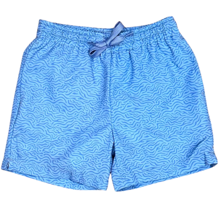 Light Blue Topo Swim Trunks