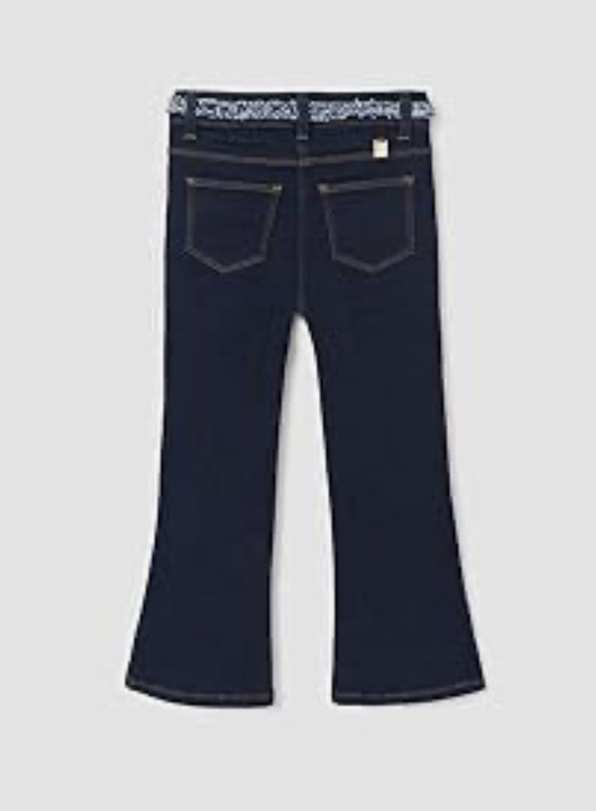Navy Flare Denim Jeans
