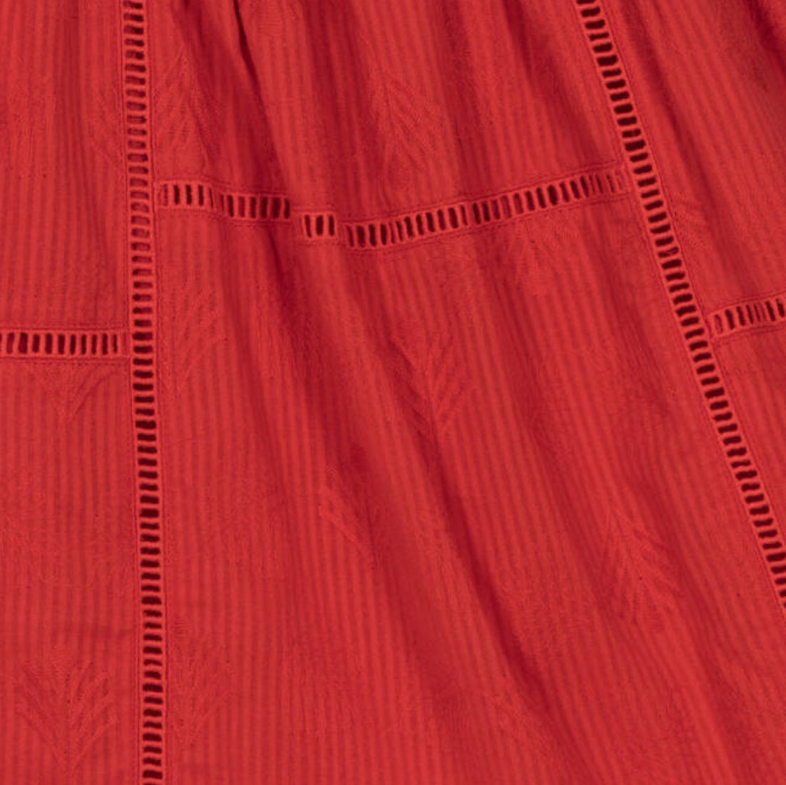 Red Embroidered Granadina Dress
