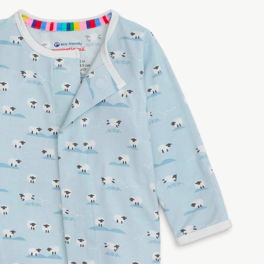 Baa Baa Baby Blue Sheep Modal Footie Pajama
