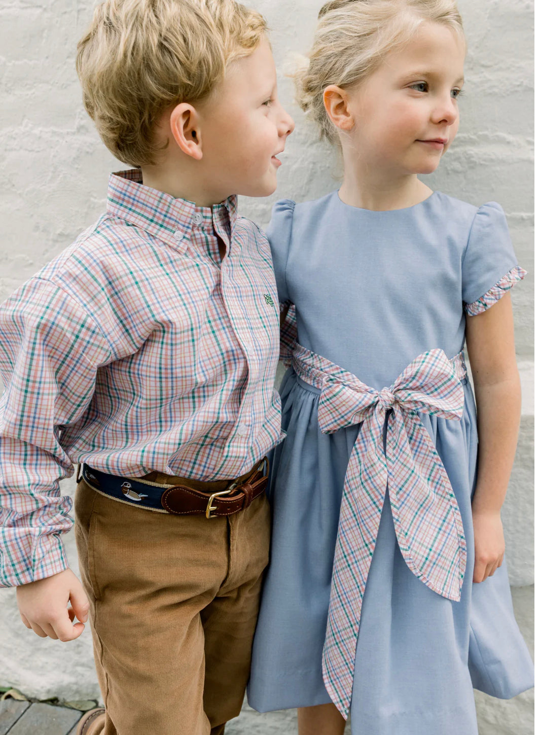 Sandstone Chambray Bow Front Dress