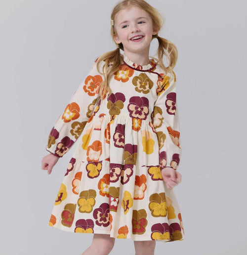 Girls Charlie Autumn Pansies Dress