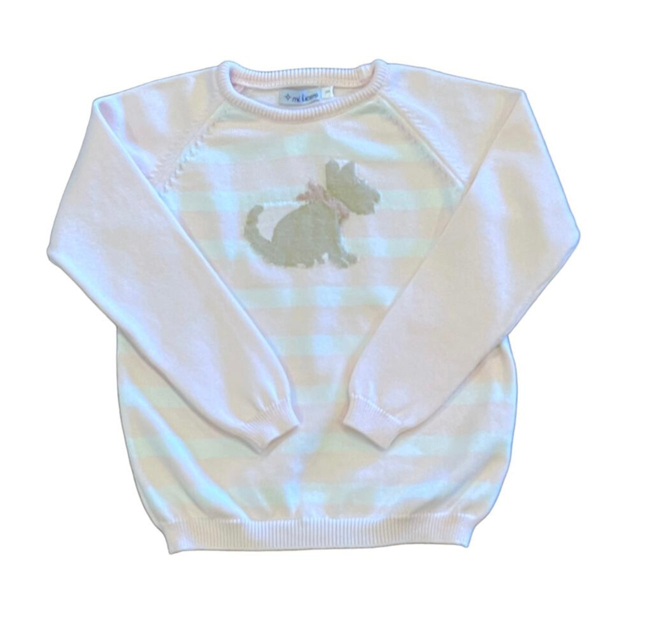 Pink and White Dog Sweater