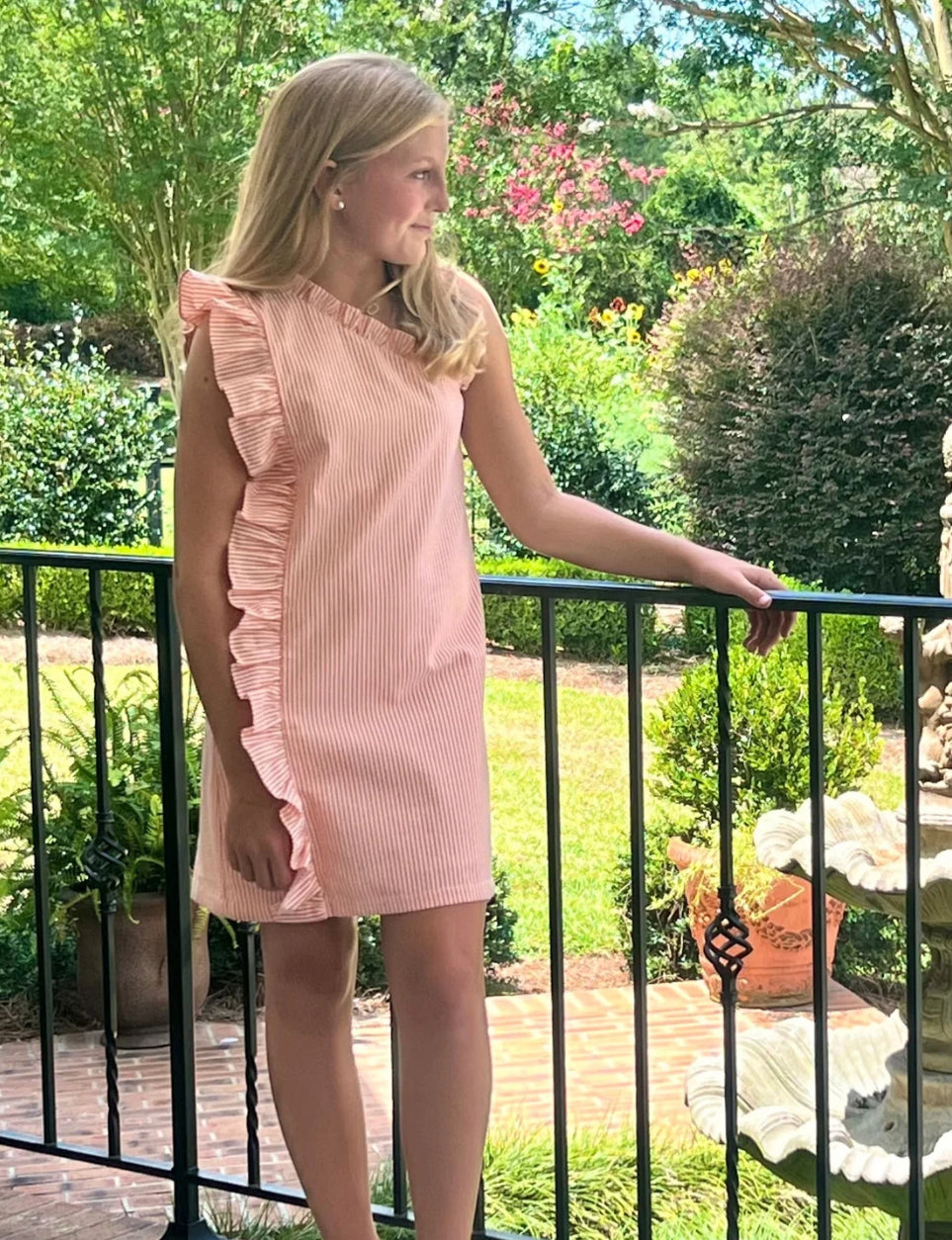 McCall Carolina Coral Seersucker Dress