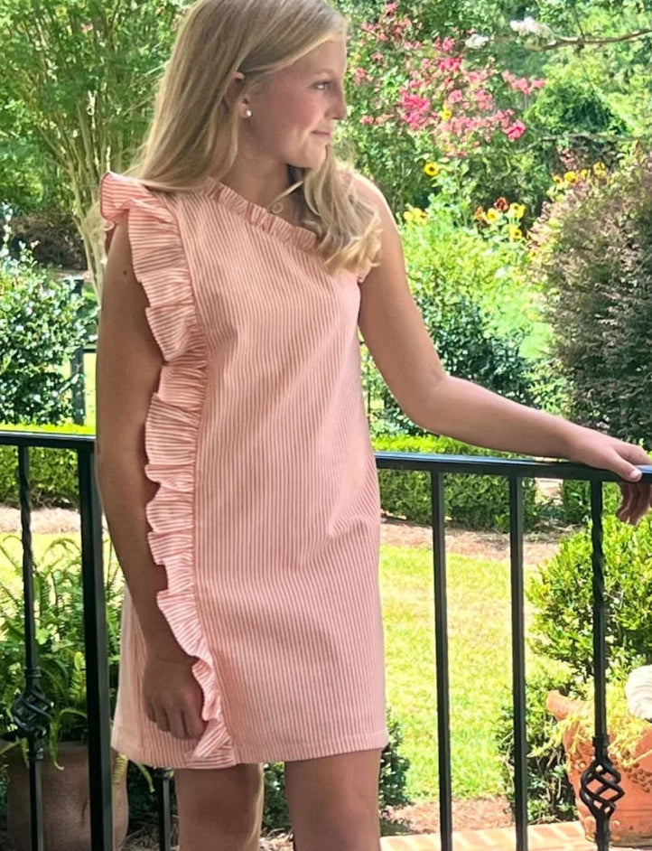 McCall Carolina Coral Seersucker Dress