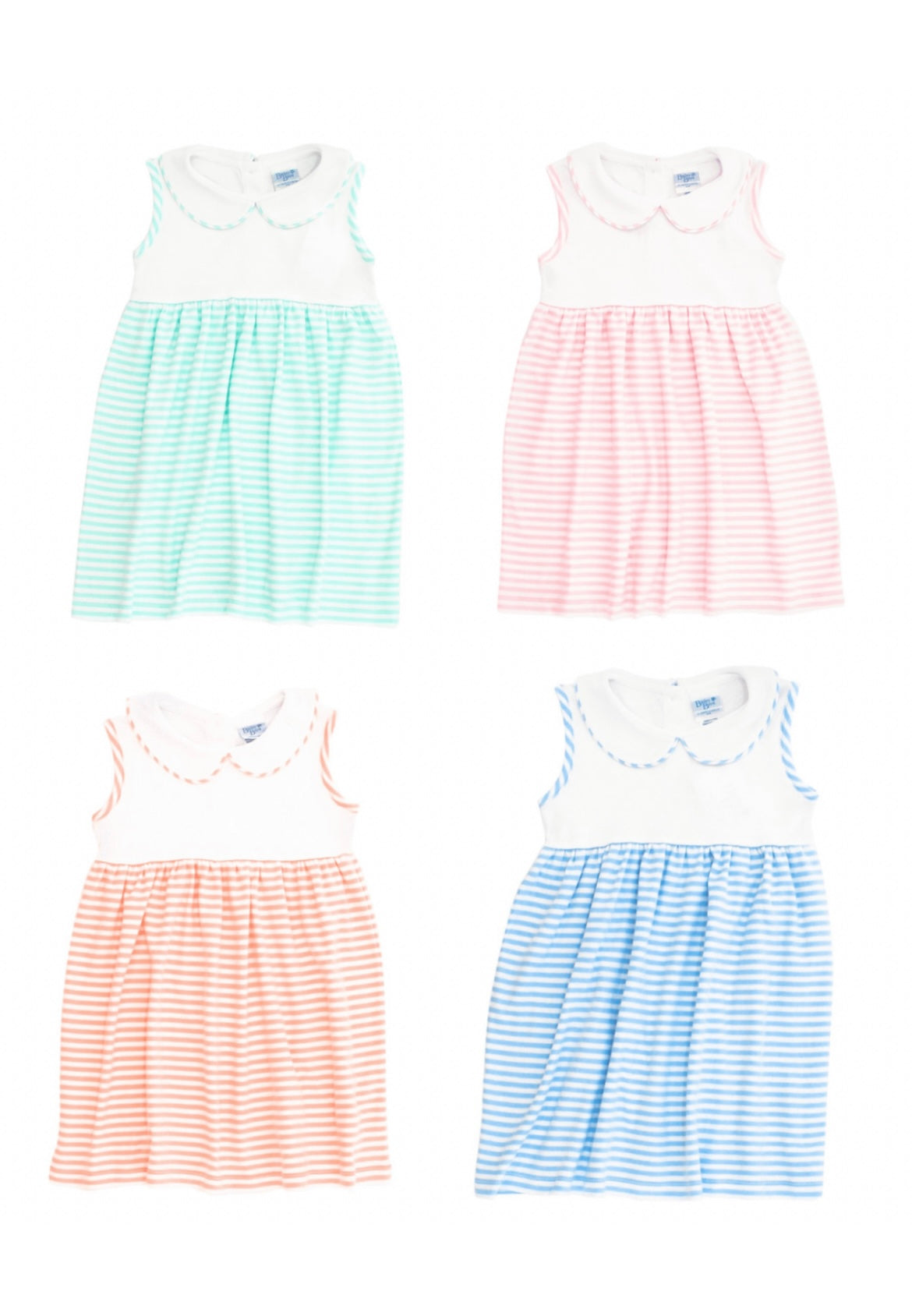Knit Coral Cantaloupe Striped Dress