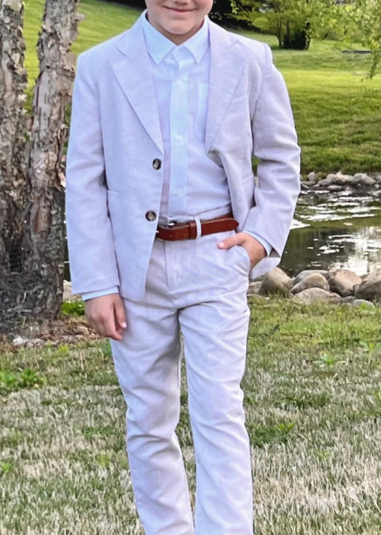 Kiawah Khaki Houndstooth Linen Palmetto Pants