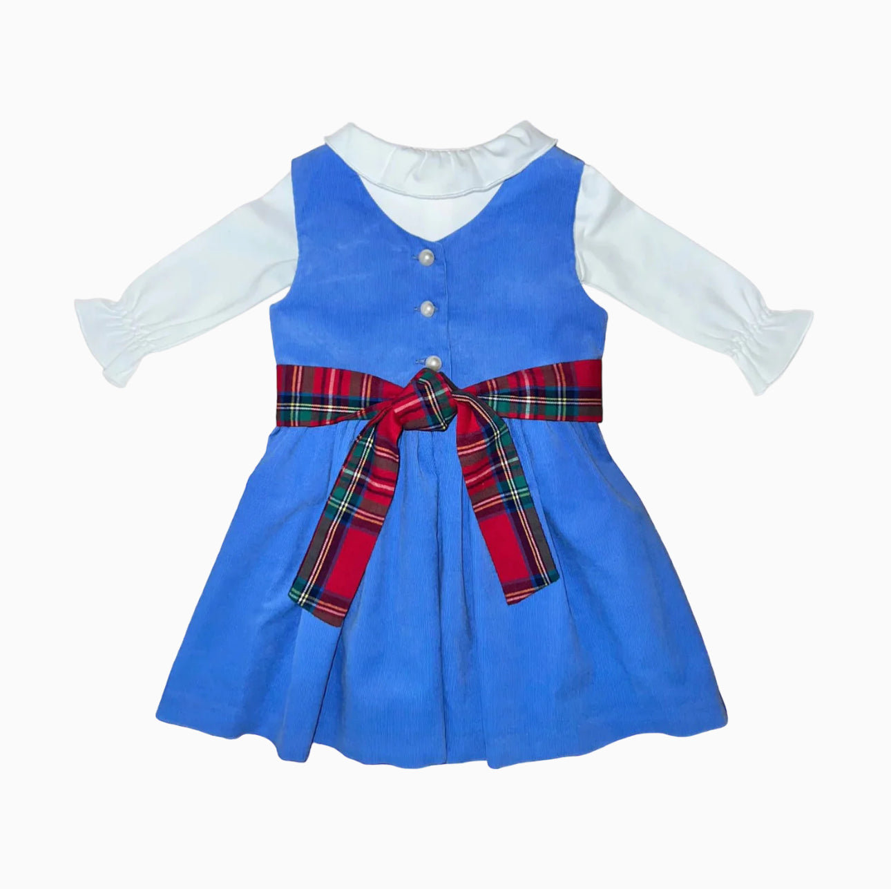Boone Hall Blue Corduroy Anna Twirl Dress