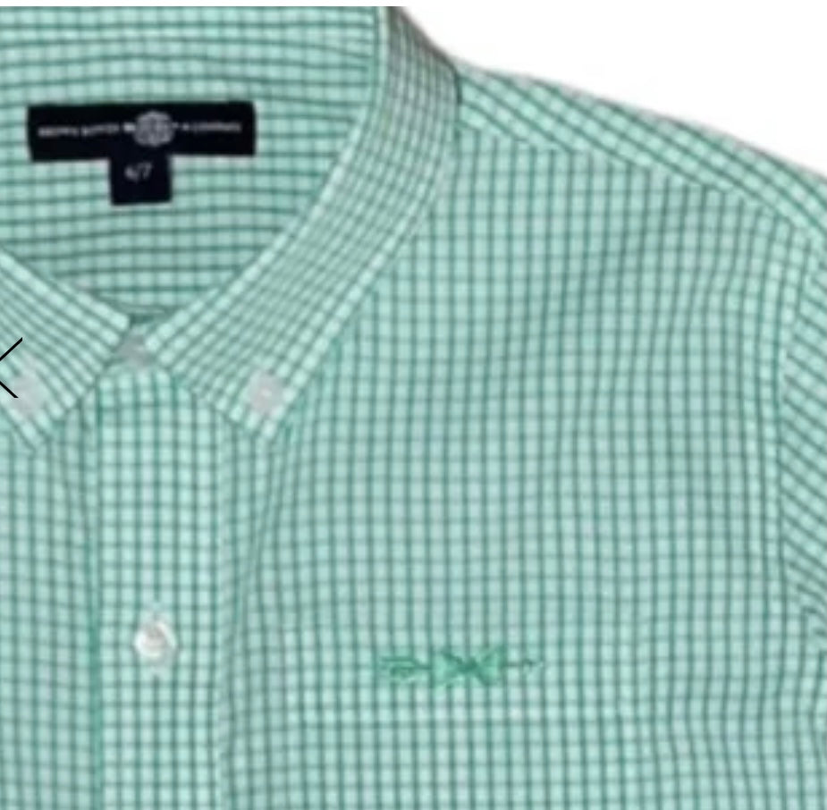 Seagrass Green Gingham Button Down