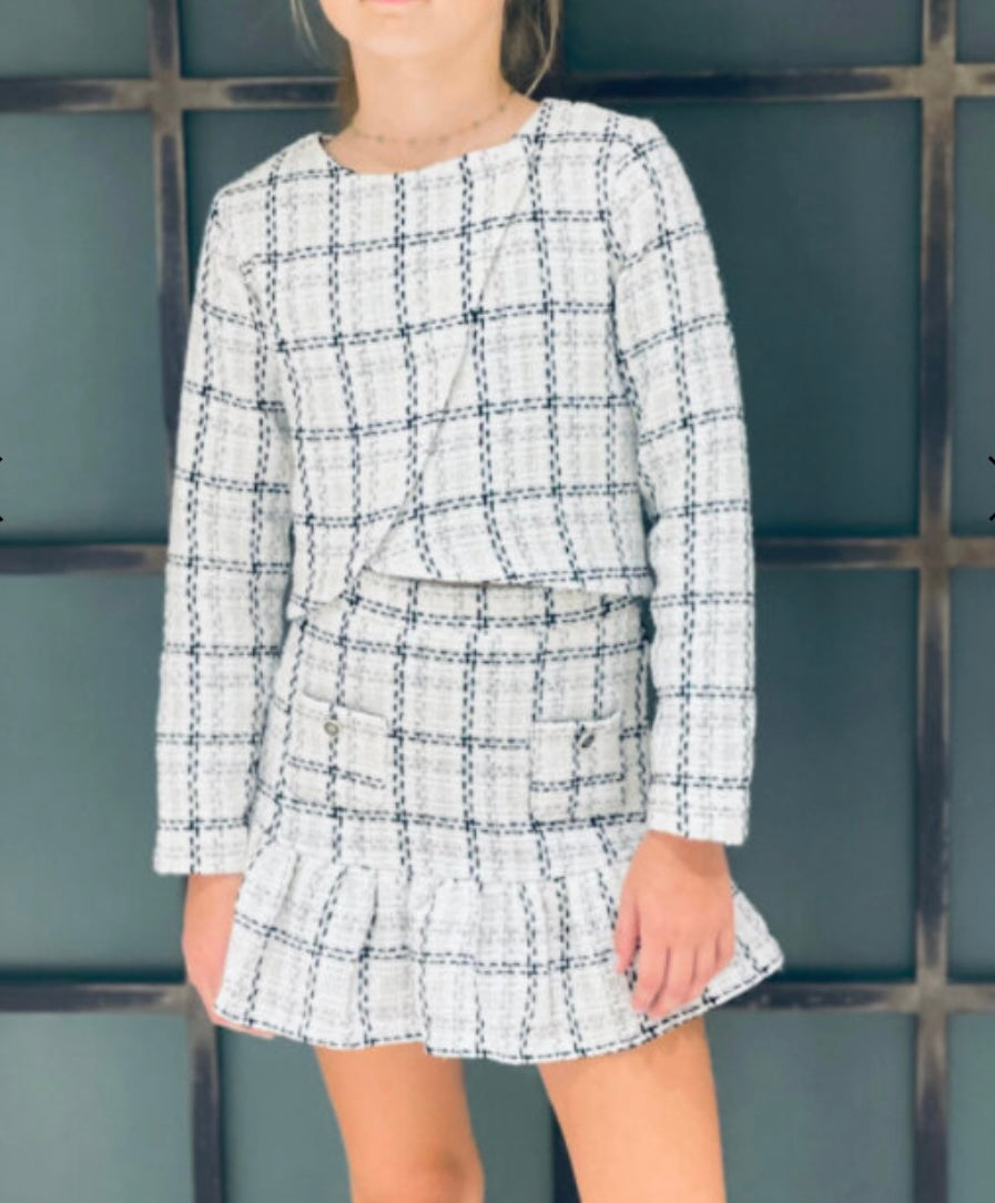 White Silver Linings Tweed Jacket