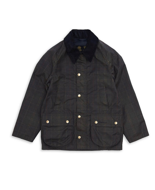 Barbour Boys Tartan Waxed Bedale Jacket