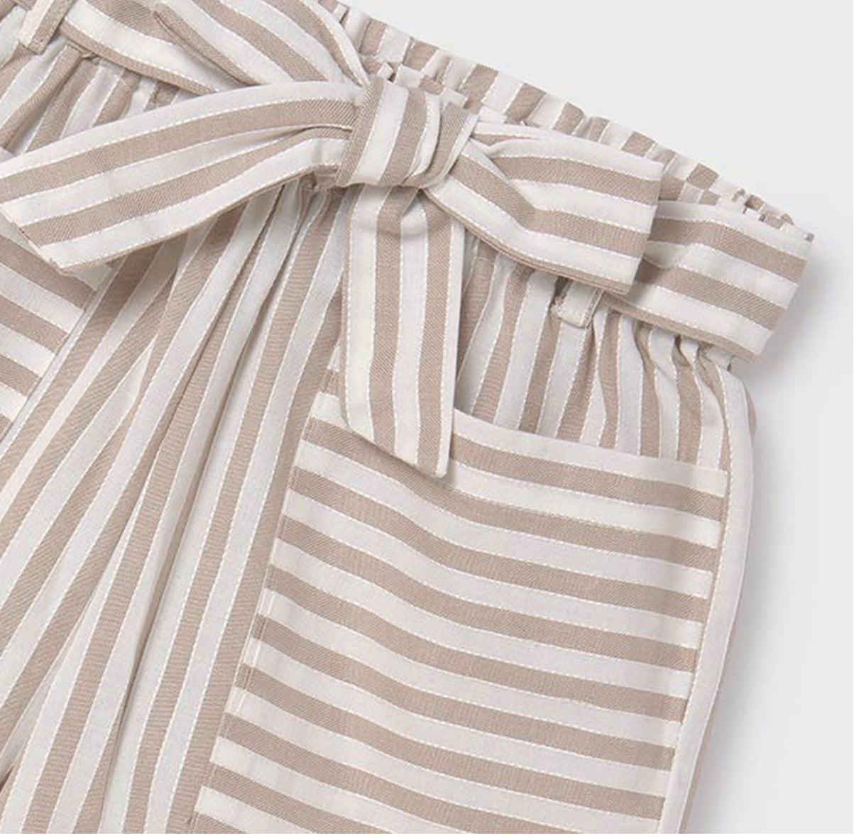 Tan Stripe Sash Short