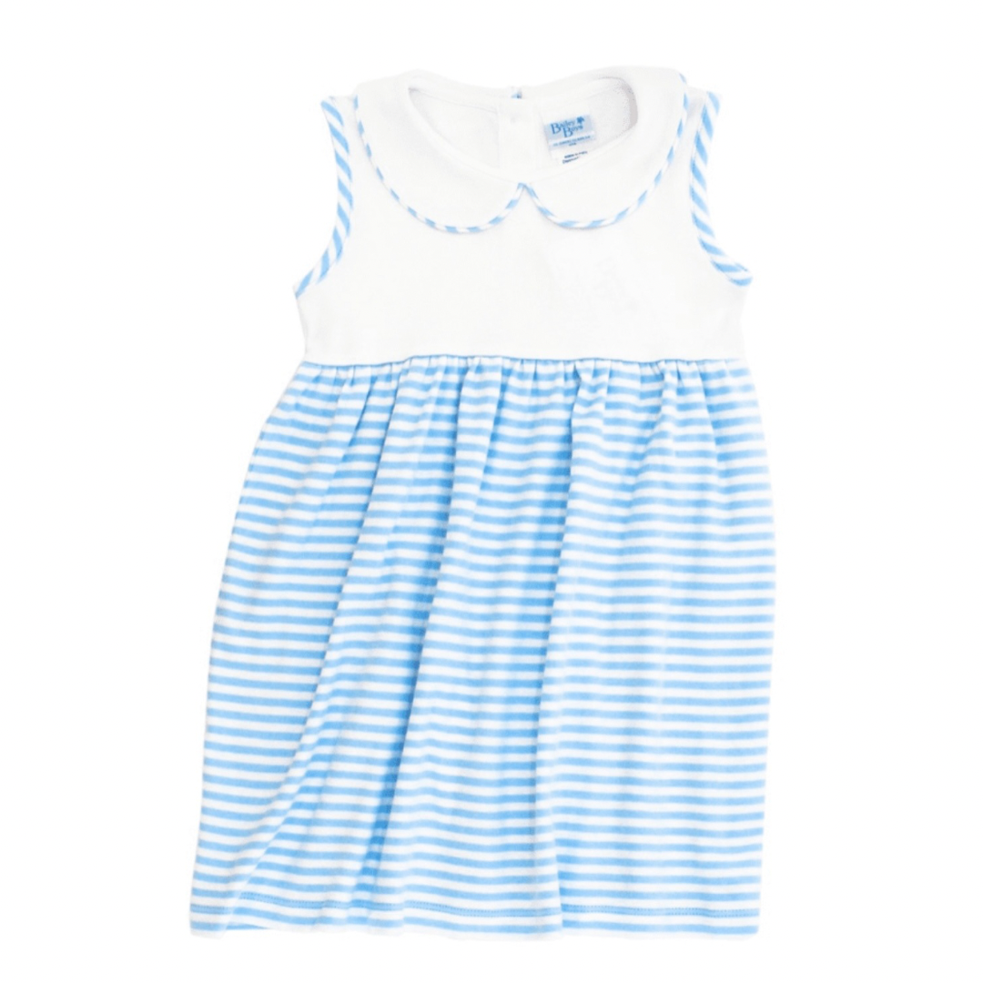 Baby Blue Striped Knit Dress