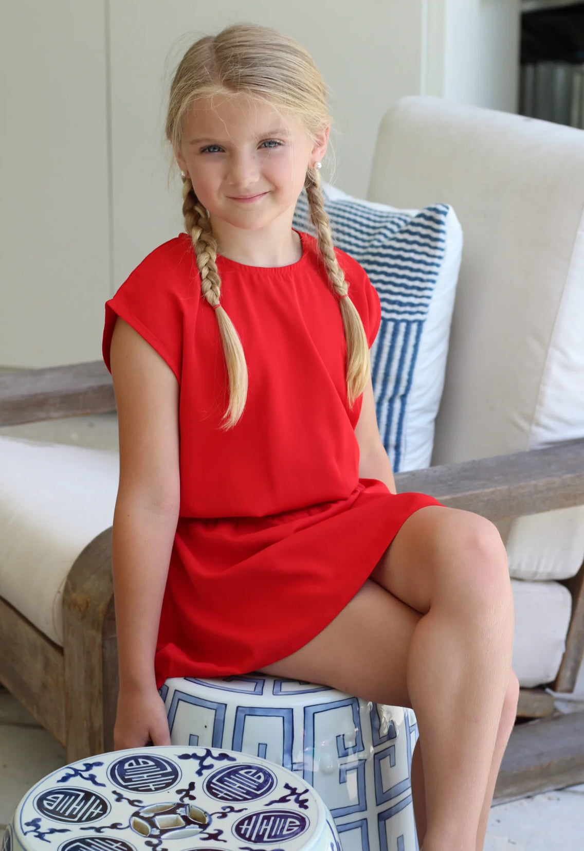 Red Sleeveless Josie Dress