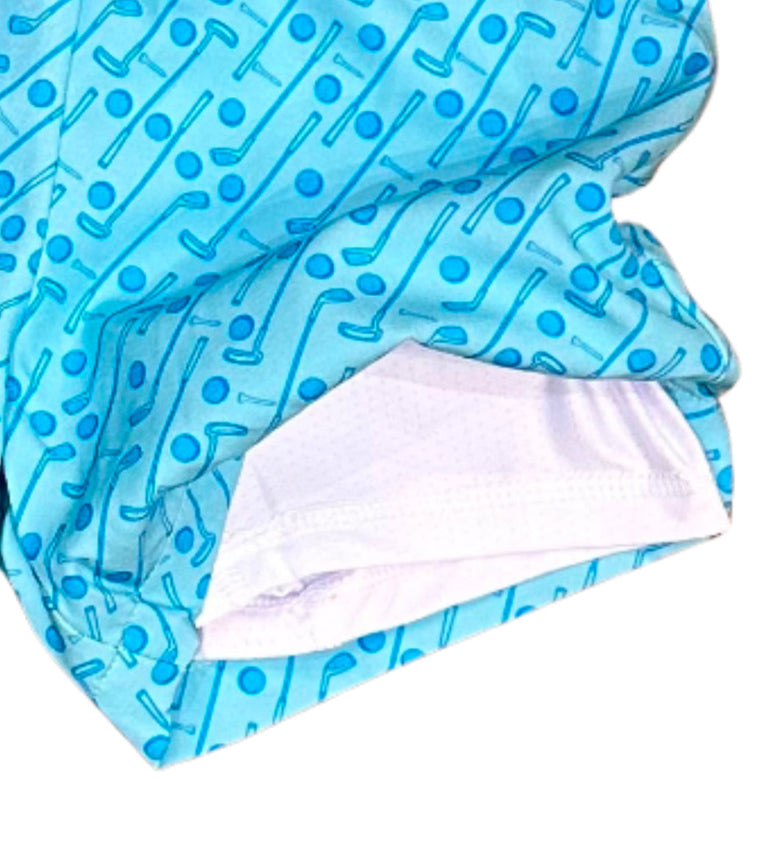 Light Blue Topo Swim Trunks