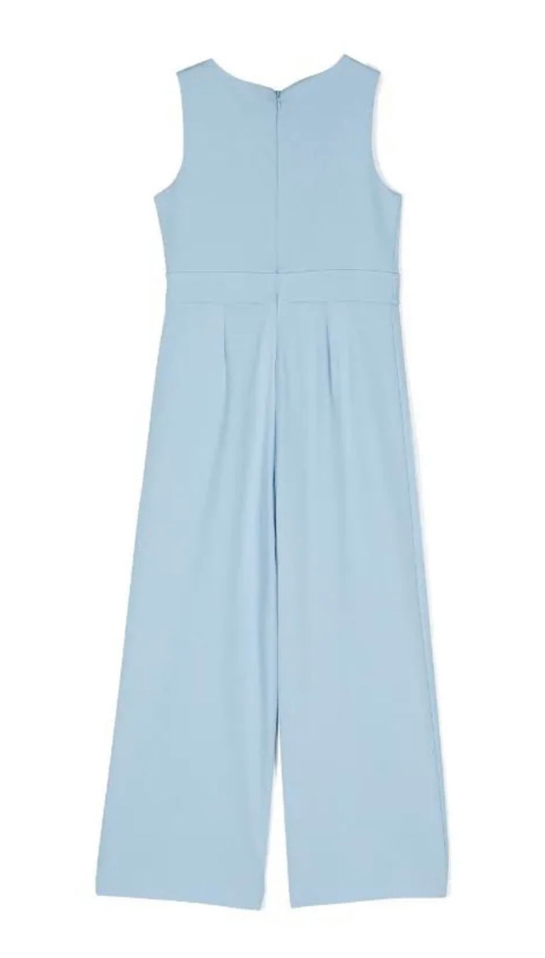 Light Blue Wideleg Jumpsuit