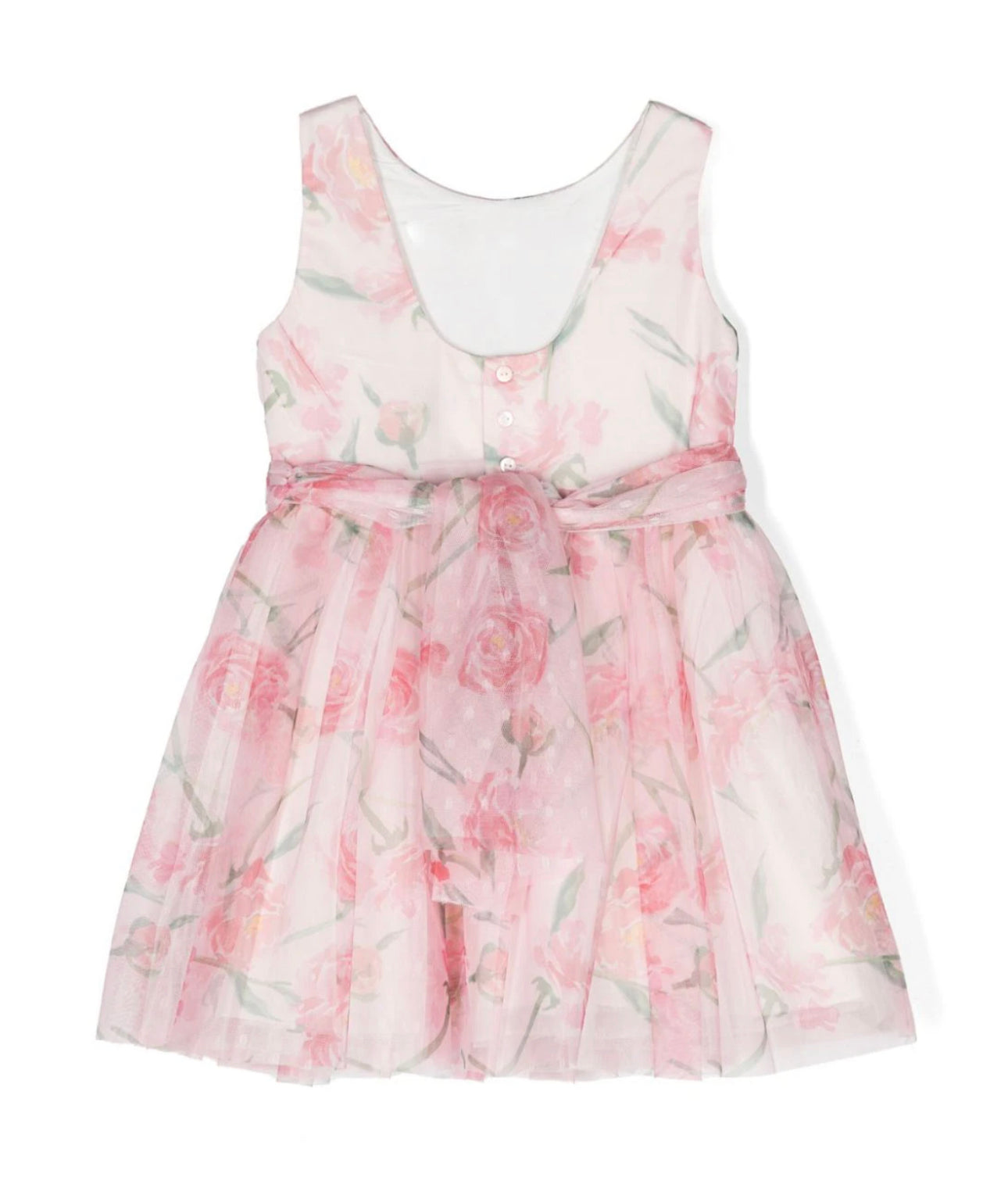 Pink Floral Tulle Dress