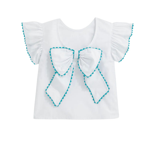 Turquoise Stockton Bow Top