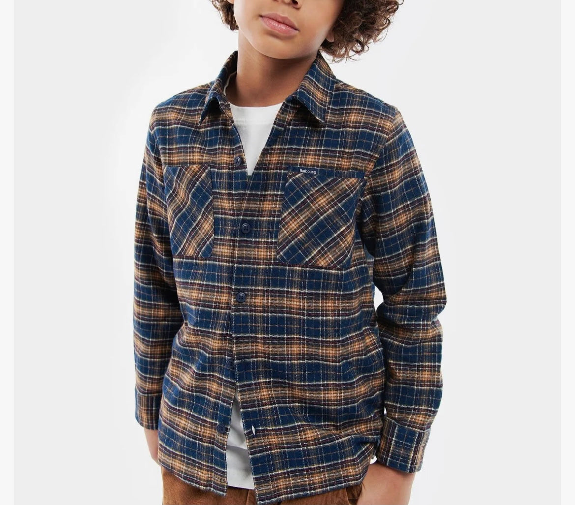 Barbour Boys Flannel Alderton Plaid Shirt