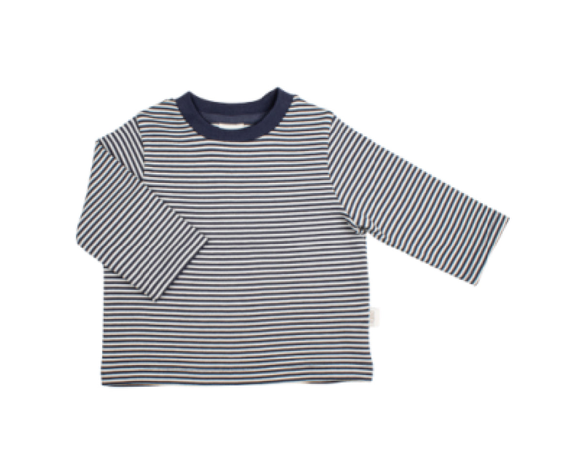 Navy Striped Organic Cotton Tee