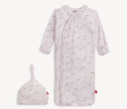 Pink Savannah Plains Modal Gown & Hat