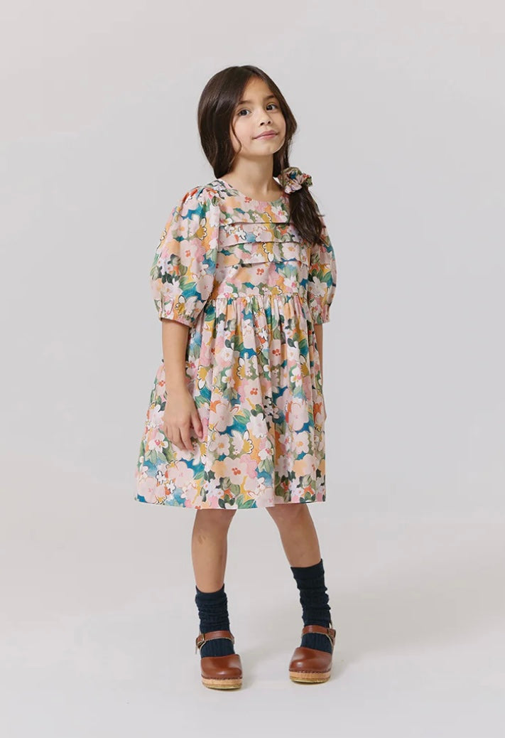 Evelyn Watercolor Floral Dress