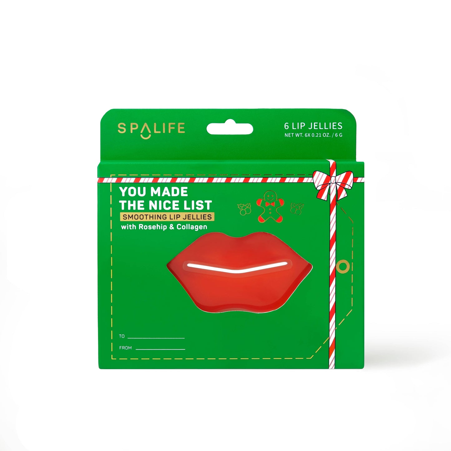 Candy Striped You Made the Nice list Lip Masks- 6 Mask Set
