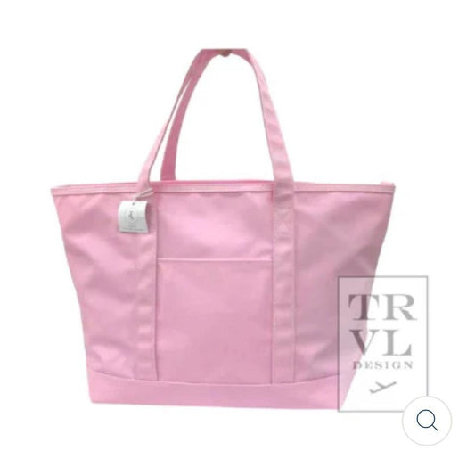 TRVL Peony Pink Medi Canvas Tote