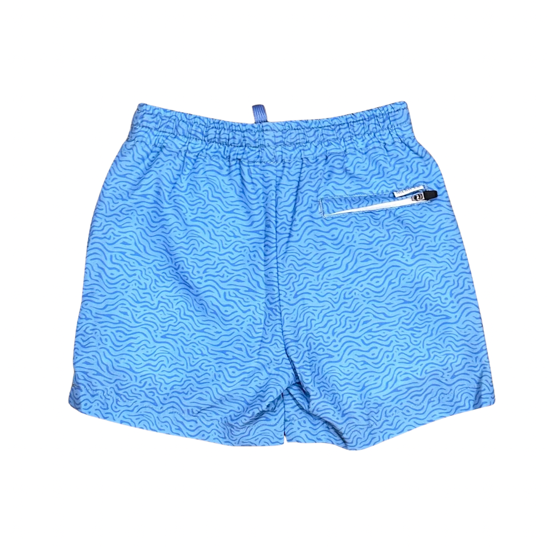 Light Blue Topo Swim Trunks