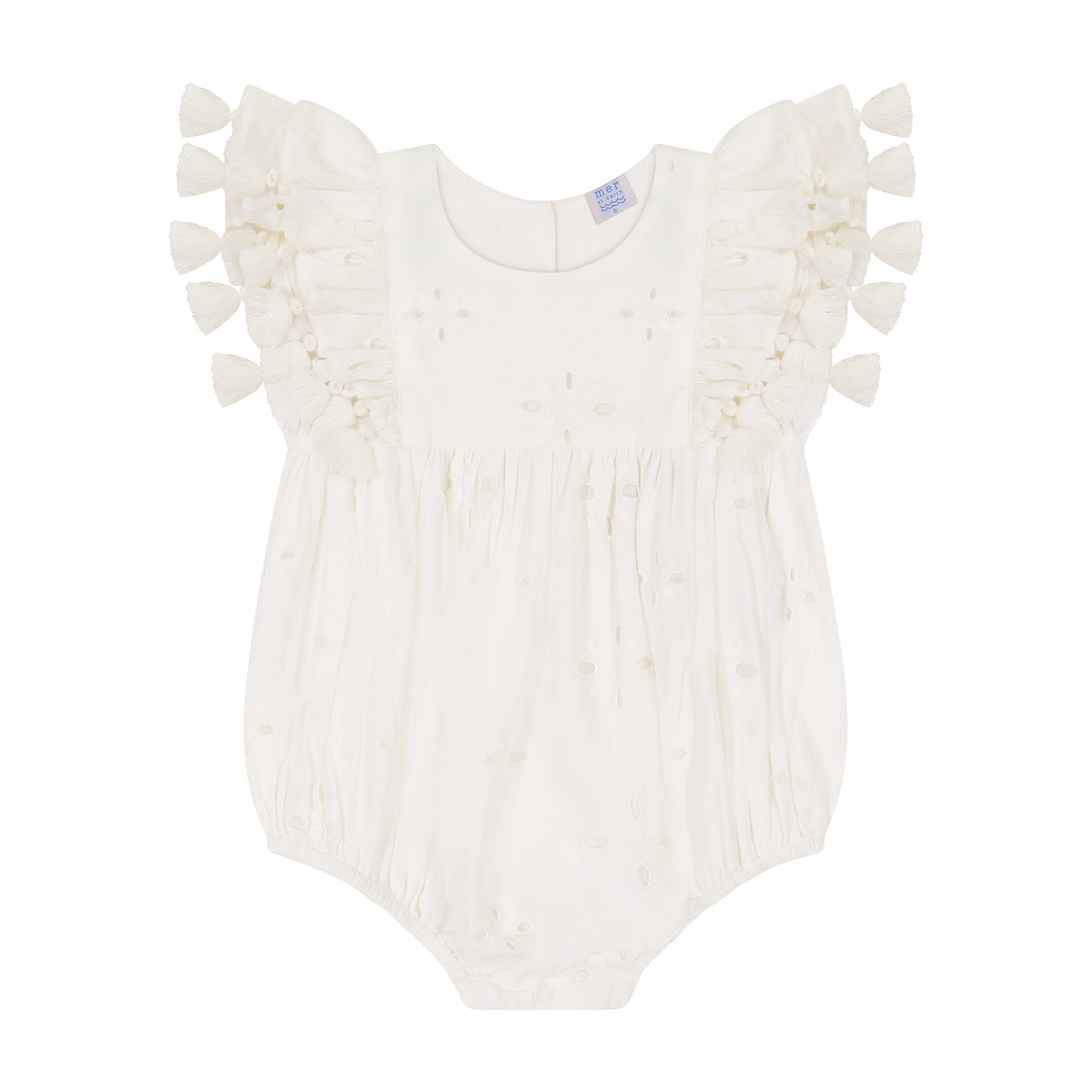 Anna Baby Romper White Eyelet