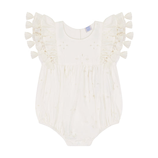 Anna Baby Romper White Eyelet