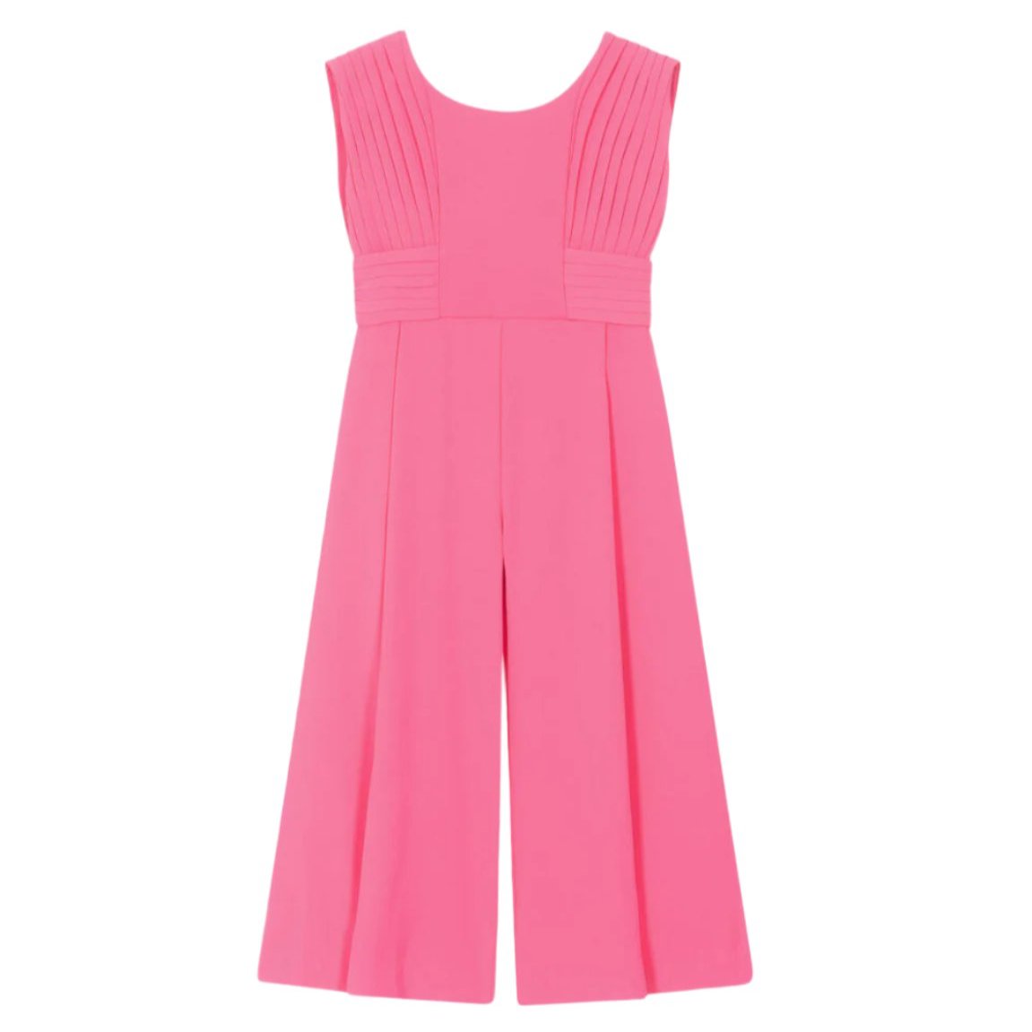 Abel and Lula Fuchsia Pink Pin Tuck Pleated Jumpsuit