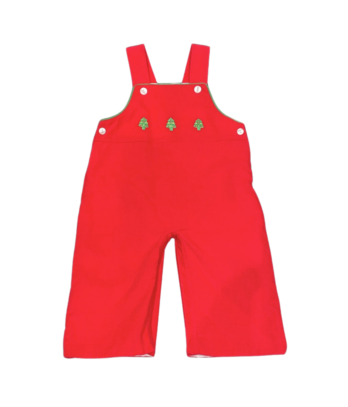 Anavini Red Christmas Tree Embroidered Longall