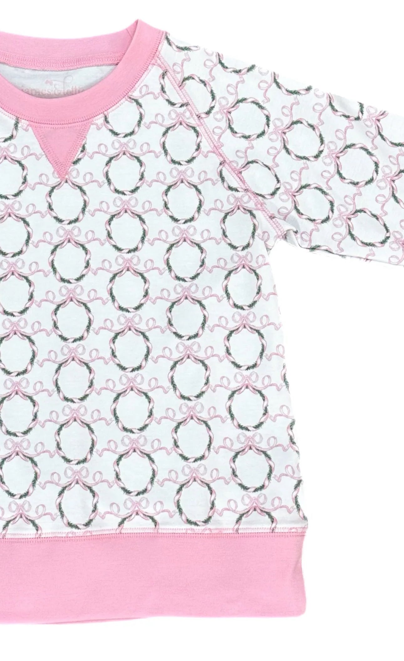 Sydney Pink Wreath Sweatshirt Legging Set