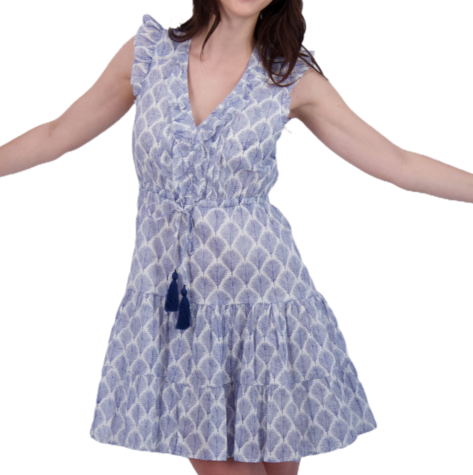 Giselle Women's Mini Dress Navy Feather