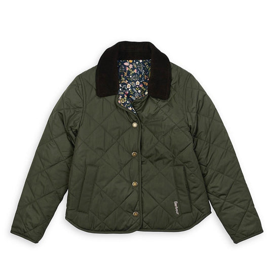 Barbour Girls Olive Foxley Reversible Jacket
