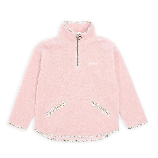 Barbour Girls Pink Melby Fleece Pullover