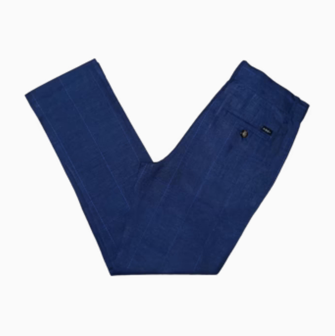 Brown Bowen Boys Folly Beach Blue Linen Palmetto Pants