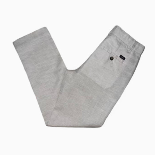 Brown Bowen Kiawah Khaki Houndstooth Linen Palmetto Pants