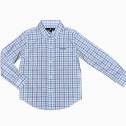 Brown Bowen Mount Pleasant Boys Plaid Button Down Shirt