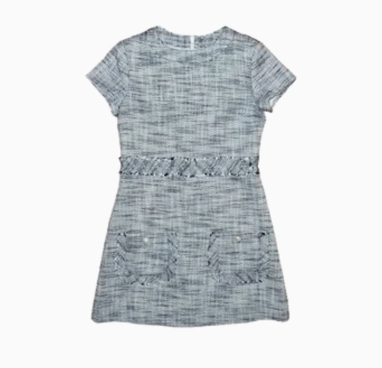 Brown Bowen Tween Girls Nantucket Navy Mimi Tweed Dress