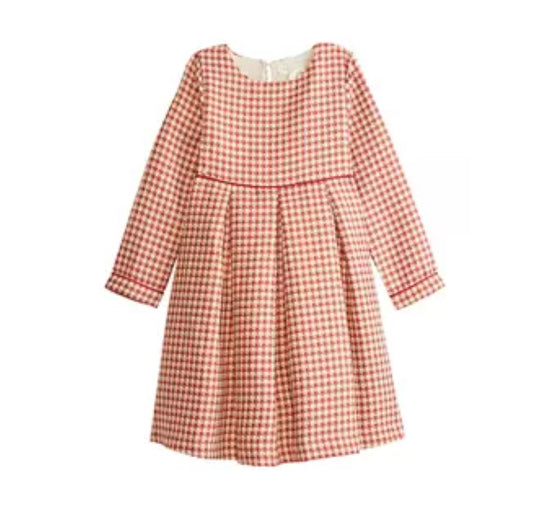 Red Houndstooth Dress