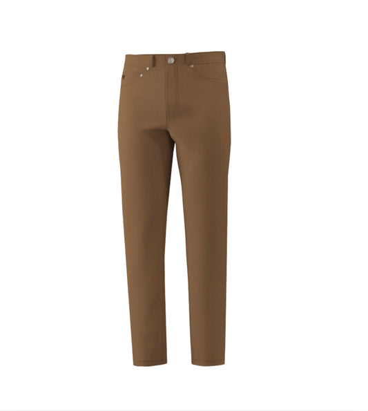Youth Brown Payton 5 Pocket Brush Pants