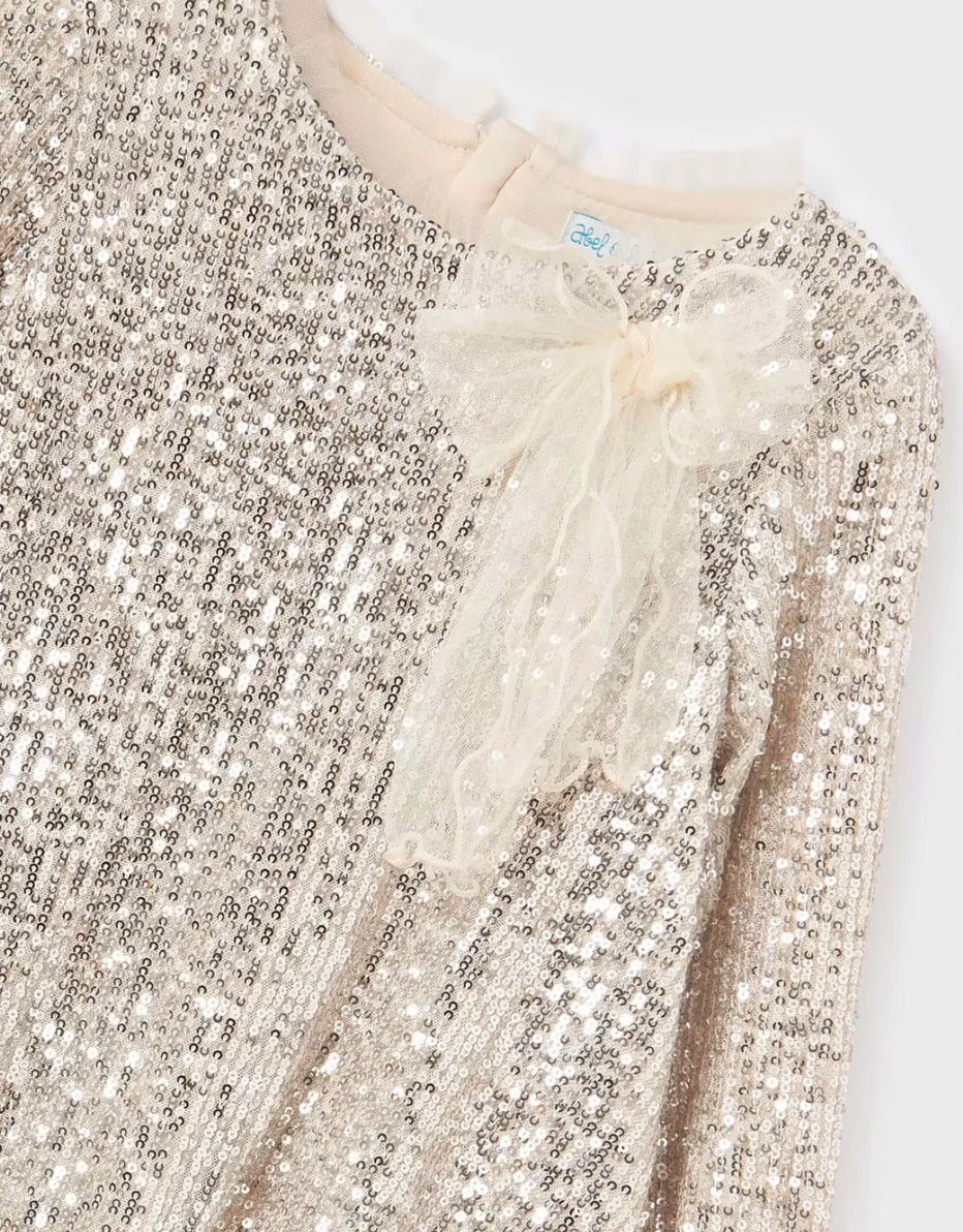 Sand Champagne Sequin Dress