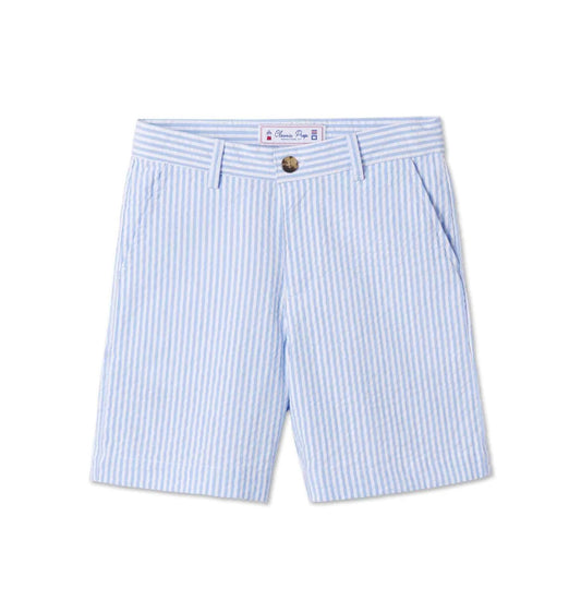 Vista Blue Seersucker Hudson Shorts